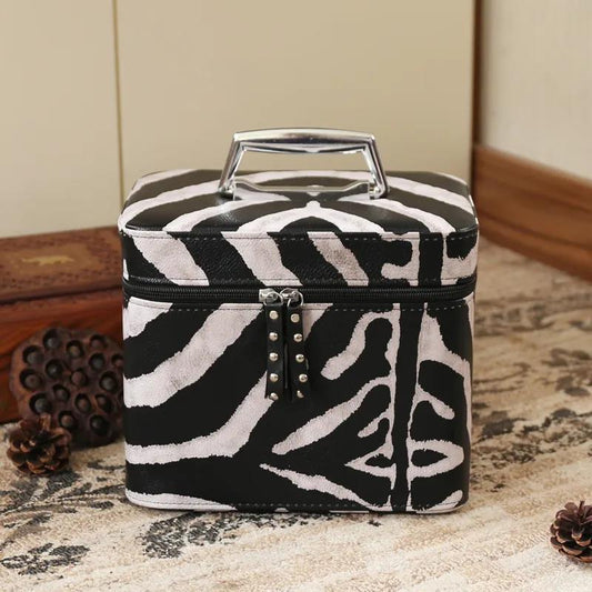 Cosmetic Bag Large-capacity Portable Simple Portable Cosmetic Box Double-layer Wash Storage Box