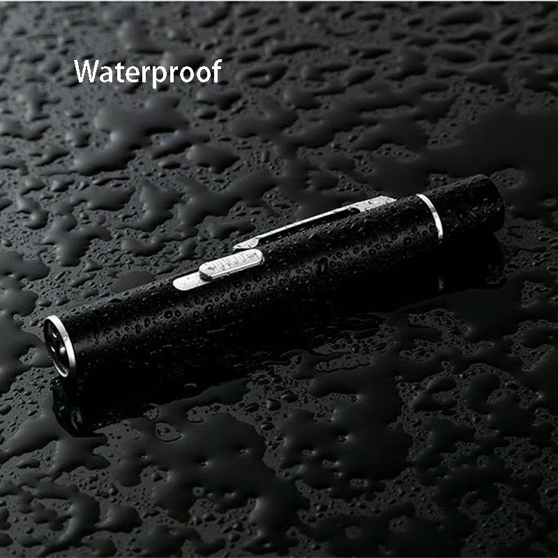 USB charging LED Flashlight Powerful Mini LED Torch Penlight uv light banknote Laser pointer light