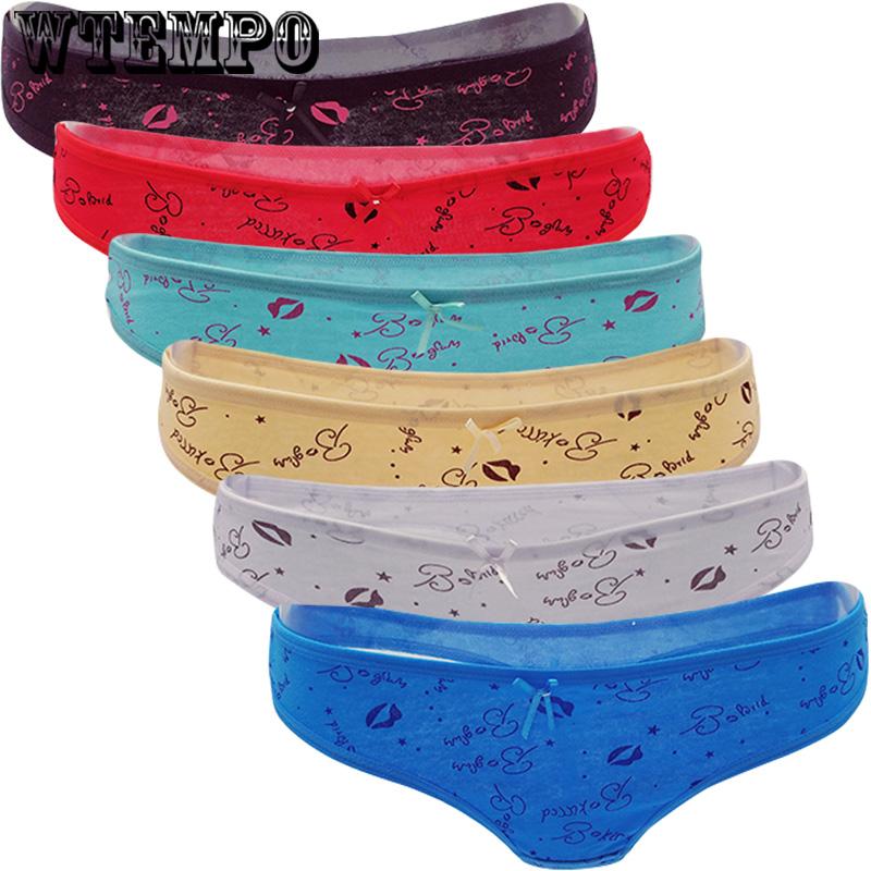 6 Pcs/Lot Women Cotton Underwear Ladies Sexy Seamless Briefs Low-Rise Panties lingerie