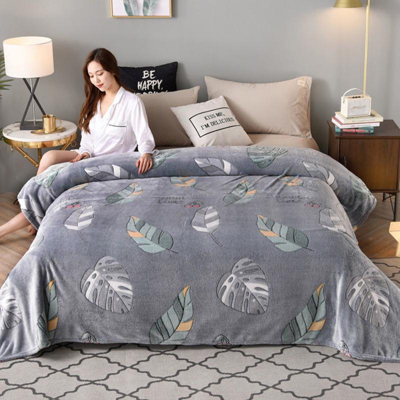 Winter Coral Blanket Warm Plush Sheets Double Quilt Spring and Autumn One-piece Flannel Blanket