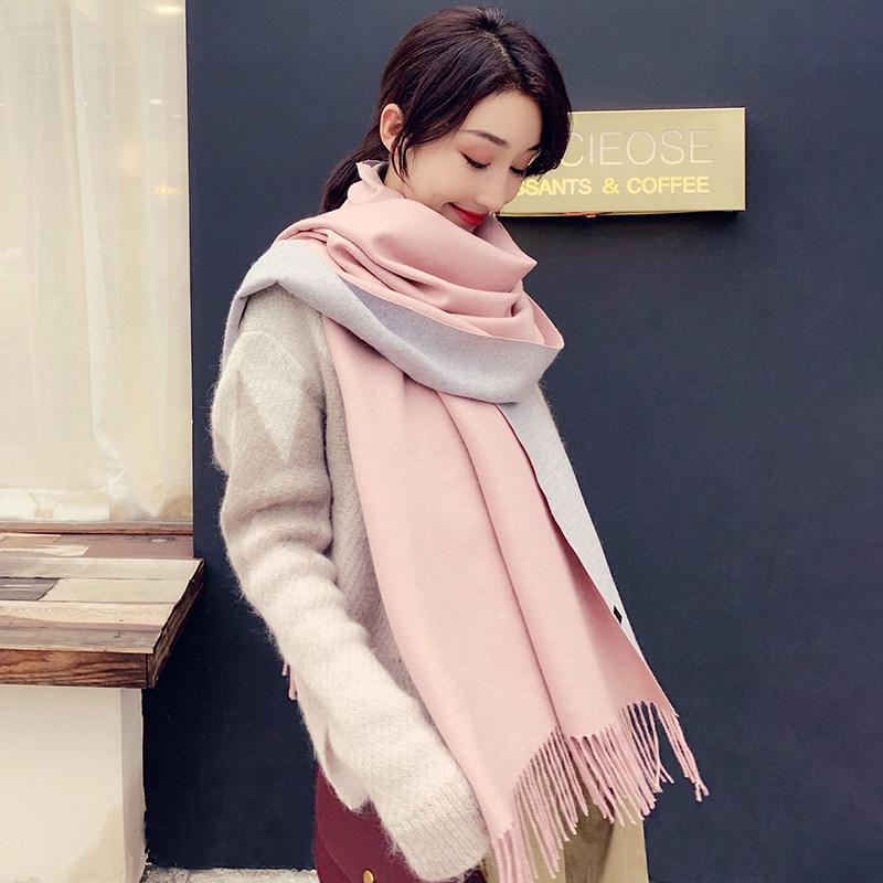 Scarf Fashion Cashmere Scarf Autumn and Winter Shawl Ladies Solid Color Luxury Scarf