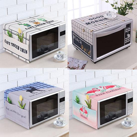 Grease Proofing Storage Bag Kitchen Accessories Double Pockets Dust Covers Microwave Cover Microwave Oven Hood