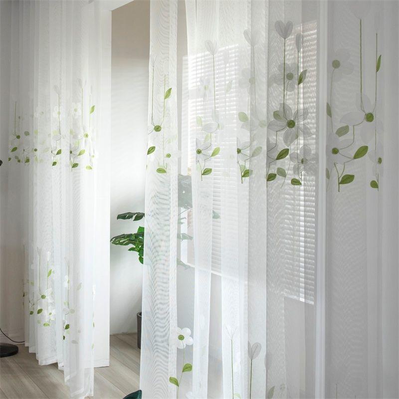 Europe White Yarn Curtain Window Tulle Curtains for Living Room Kitchen Modern Window Treatments Voile Curtain