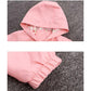 Outerwear Autumn Winter Fashion Baby Girls Cartoon Flower Embroidery Hooded Kid's Coat Jacket