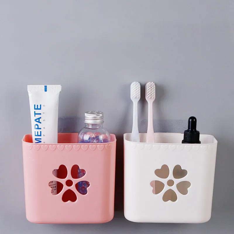 Wall-mounted Rack Toothbrush Cosmetic Storage Box Kitchen Utensil Storage Box