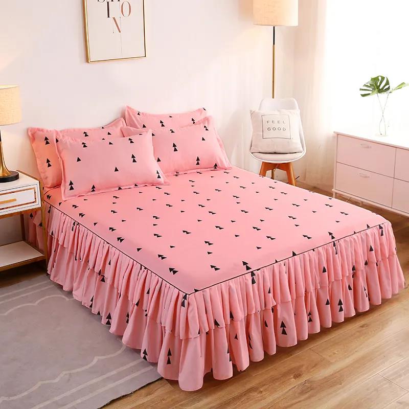 Bilateral Bed Skirt Bedspread Single Piece Non-slip Mattress Cover 1.2 Meters 1.5 Meters 1.8 Meters Dust Protection Cover