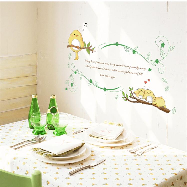 Branch bird can be used in the living room sofa cartoon children's room beautiful wall stickers