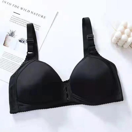 Non-magnetic Large Size Thin Soft and Fat Mother's Bra, Women's Underwear, Women's No Steel Ring Gather Anti-sagging Bra