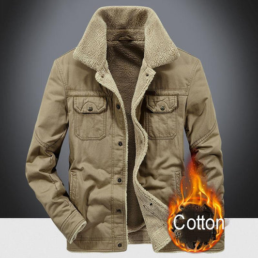 Cotton Clothing Large Size Down Jacket Trend Leisure Men's Clothes Winter Medium and Long Section