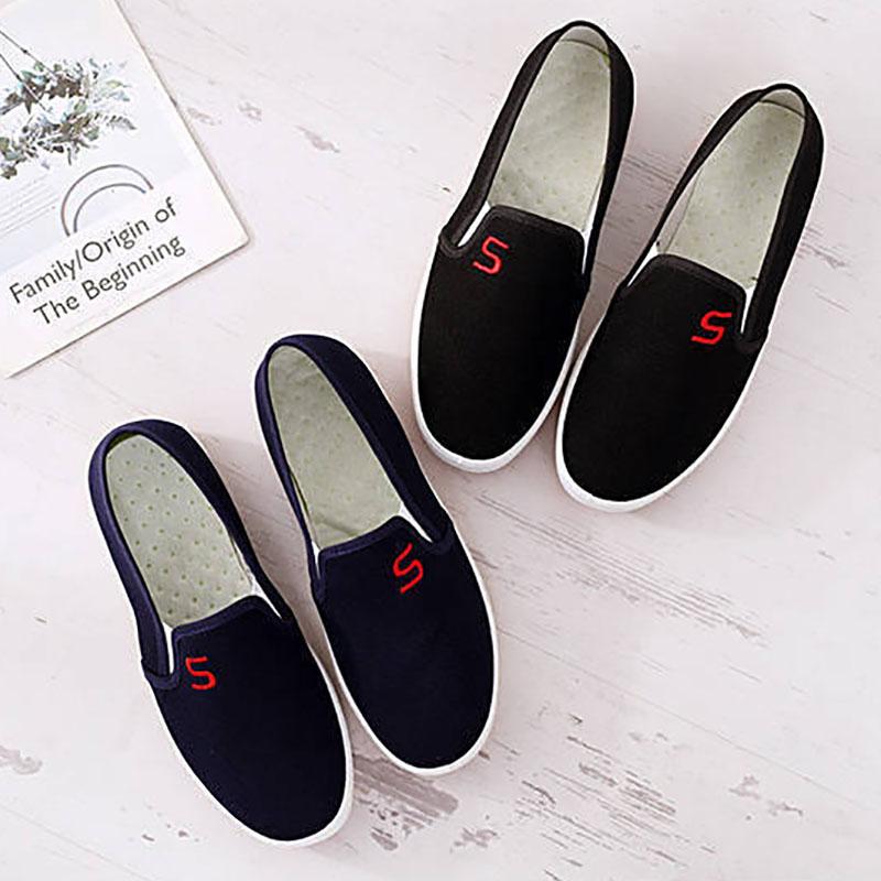 Canvas Shoes Spring Casual Shoes Flat Single Shoes Lazy Shoes Women's Pedal Ladies Student Shoes