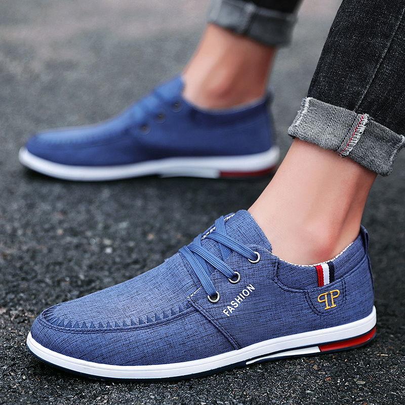 Spring Casual Men's Canvas Shoes Trend Old Beijing Cloth Shoes Korean Style Breathable Shoes