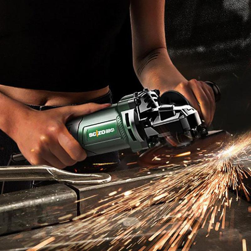 1800W Luxury Wired Angle Grinder Set Multi-function Electric Grinder Polisher Handheld Cutting Machine 18500RPM