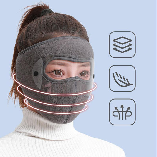 Warm Face Mask Full Face Protection Against Cold Wind Riding Men and Women Outdoor Antifreeze Ear Protection Dustproof Thickened Forehead Mask