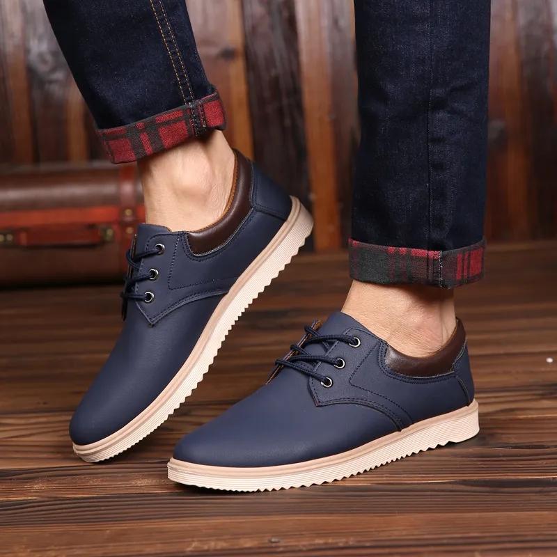 Men's Leather Shoes Casual Shoes Trend Sneakers All Match Non-slip Breathable Sneakers High Quality Sports Shoes