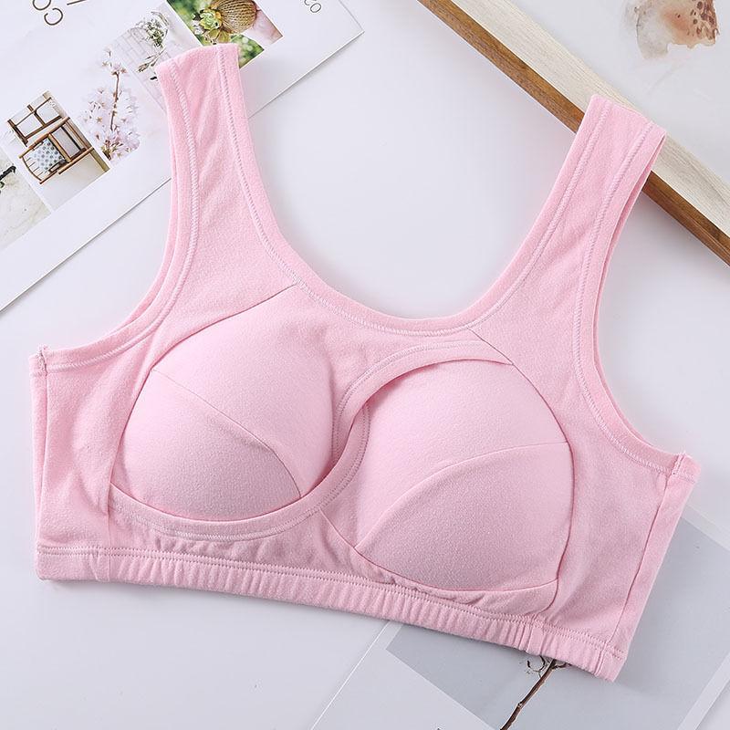 Women's Plus Size Non-steel Ring Beautiful Back Gather Anti-sagging Underwear Cotton Sports Sleep Bra