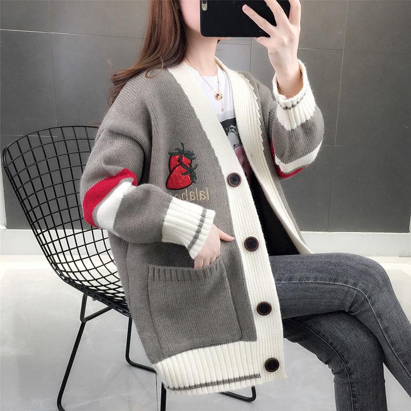 Autumn and Winter Women's Loose Hooded Sweater Mink Fleece Coat Plush Short Cardigan Top