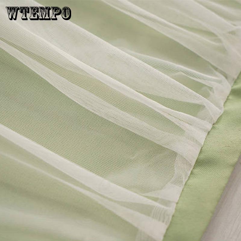 WTEMPO Star Velcro Short Curtain Free Punch Balcony Bedroom Curtain Blackout Short Curtain