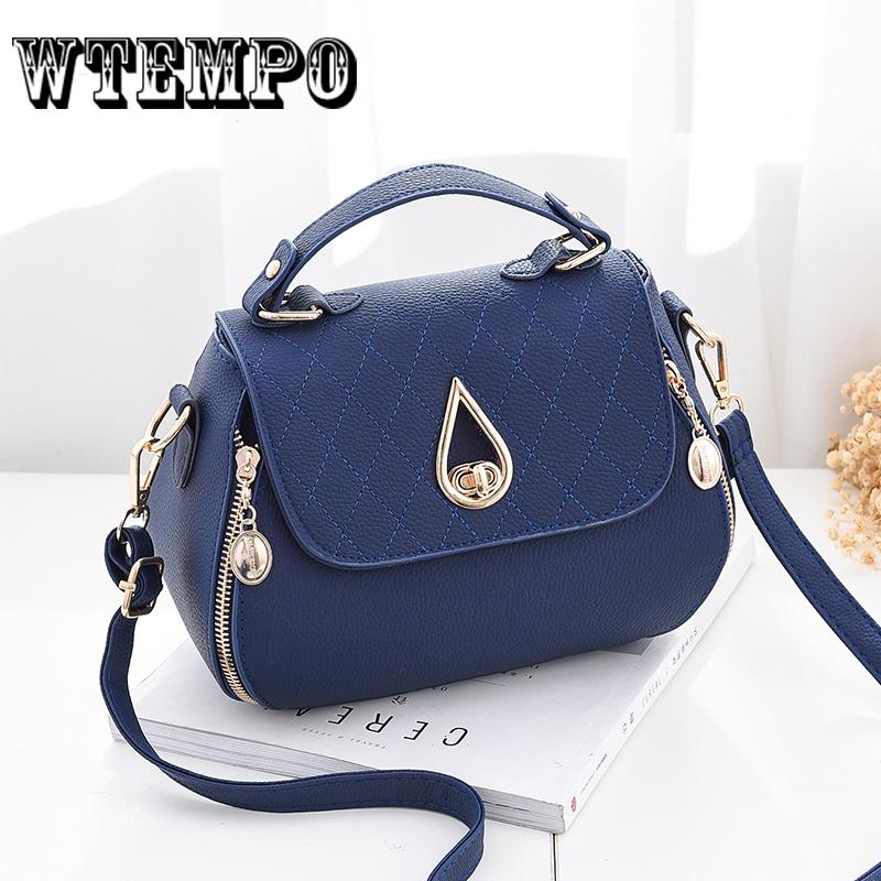 Women's Handbags PU Leather Fashion Lady Water Drop Lock Shoulder Bag Crossbody Bag Female Totes