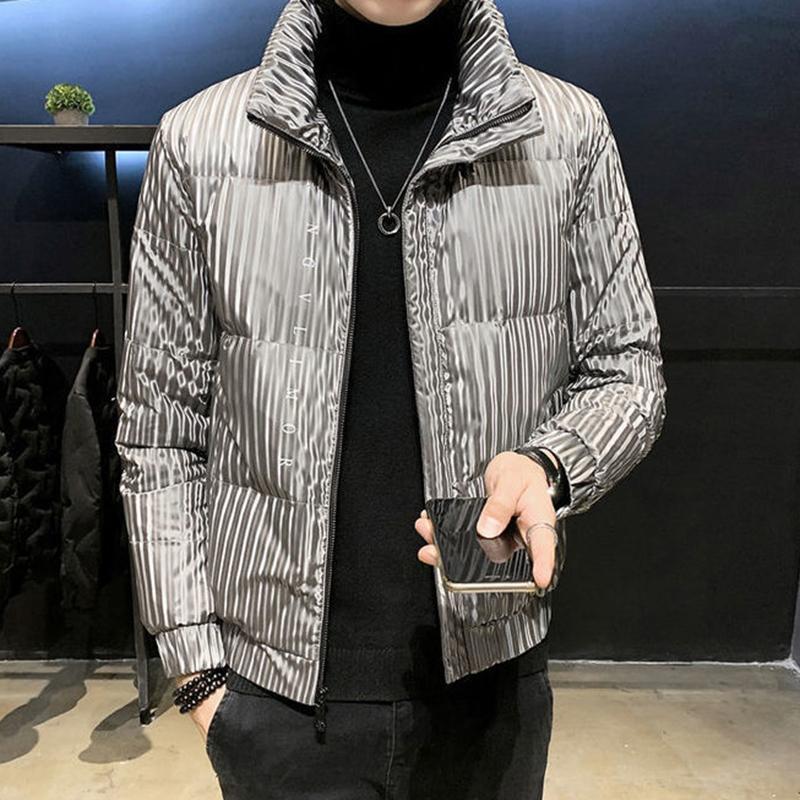 Men's Down Jacket Winter Korean Style Short Stand Collar Trend Handsome Lightweight Thick Men's Jacket