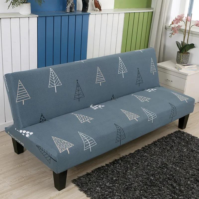 Armless Sofa Bed Covers Elastic Stretch Futon Slipcover Couch Protector Home Decor