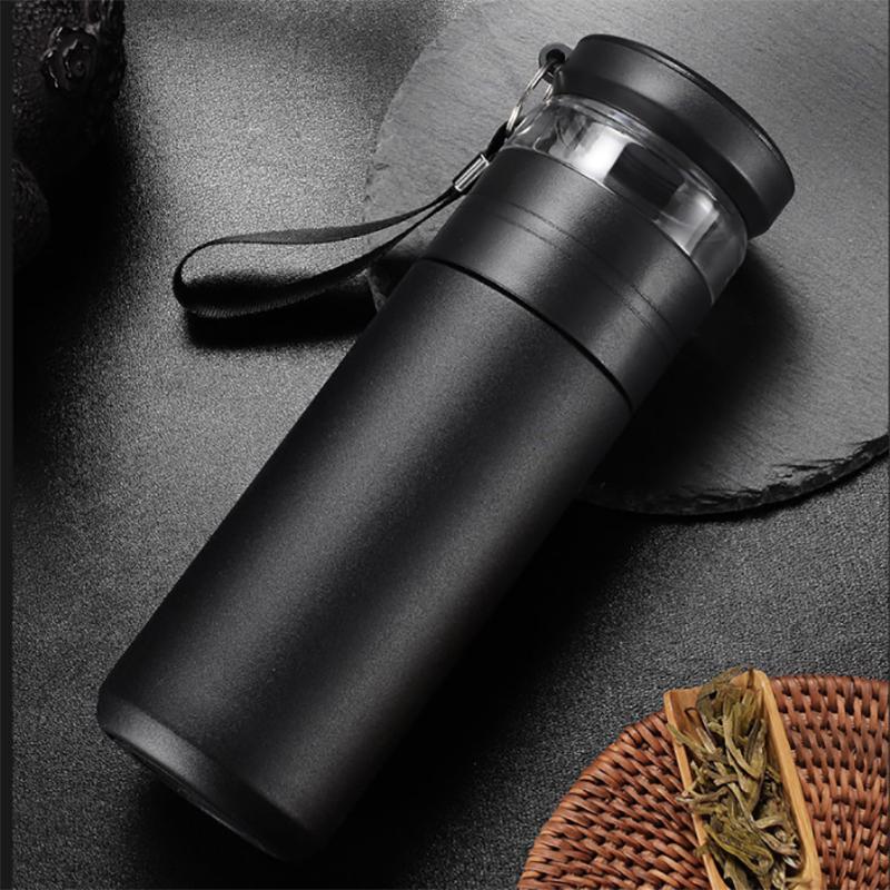 Thermos cup Men's Tea Water Separation 304 Stainless Steel Large Capacity Simple Car Tea Mug Thermos Mug