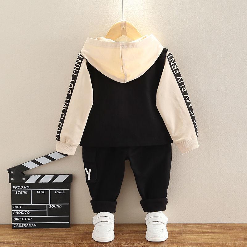 Children's Clothing Boys' Spring and Autumn Suits Children's Western Style Vest and Sweater Three-piece Handsome Clothes