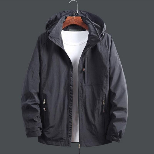 Spring and Autumn Men's Sports Jacket Jacket Sports Quick-drying Spring Outdoor Windproof Top Loose Large Size Thin Jacket