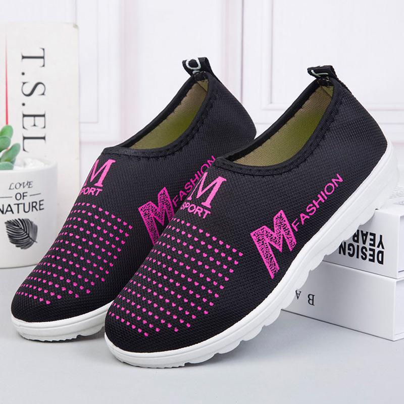 Spring and Autumn Cloth Shoes Women's Singles Soft-soled Non-slip Middle-aged Mother's Shoes with A Pedal