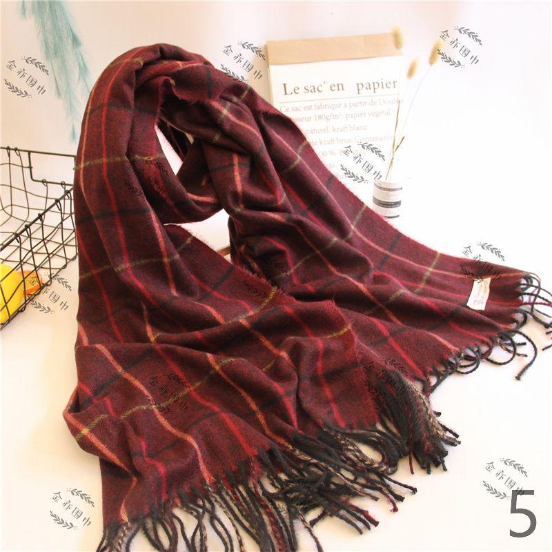 Winter Women Scarf Plaid Warm Cashmere Scarves Shawls Female Pashmina Scarf Lady Blanket Wraps