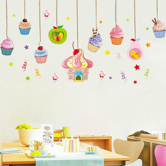 Removable Cartoon Children's Room Bedroom Decor PVC Wall Sticker Mural removable wallpaper