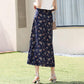 Spring and Summer Half-length Skirts Women's Wrap Skirts Cool Floral One-piece Split Sunscreen Beach Skirt Thin Mid-length A-line Skirt Floral Skirt