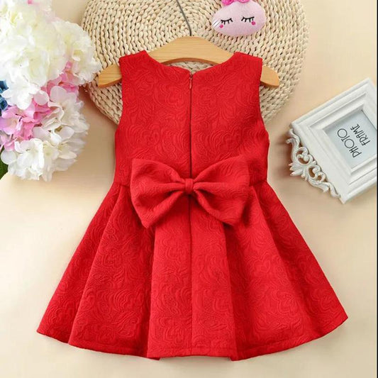 Girls Waist Red Vest Dress Vest Skirt Children Princess Dress Baby Dress Show Dress