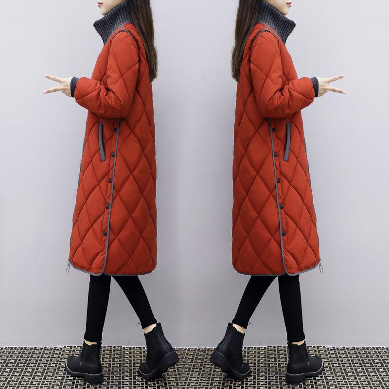 Women's Autumn and Winter Women's Lightweight Mid-length Korean Style Loose Large Size Fashionable Cotton Jacket