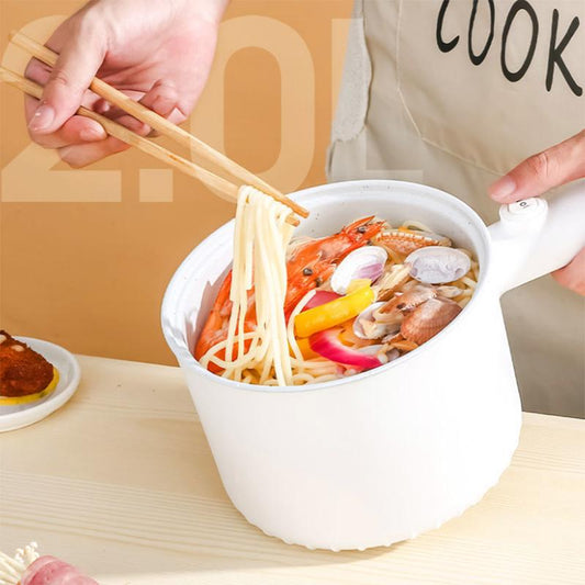 Small Electric Pot, Student Dormitory, Small Pot, Multi-function Electric Frying and Cooking All-in-one Pot, Small White Pot, Household Cooking