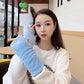 Women's Winter Plush Gloves Cute Fingerless Wristband Korean Thickening Warm Typing Arm Wrap Half Finger Mittens Hand Wrist Warm Thermal Gloves