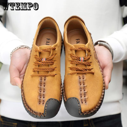 Men Casual Shoes Loafers Men Shoes Quality Split Leather Shoes Men Sneakers  Sale Moccas