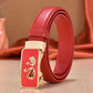 Girls belt leather automatic buckle thin belt leather fashion wild ladies pants belt