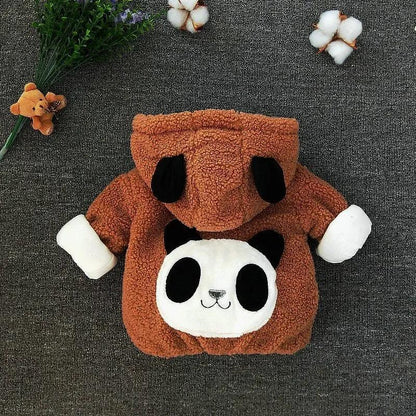 Baby Cotton Clothes Baby Jacket Winter Thickening 6-12 Months Baby Cotton Clothes Hooded Winter Jacket Cute Panda Boys and Girls