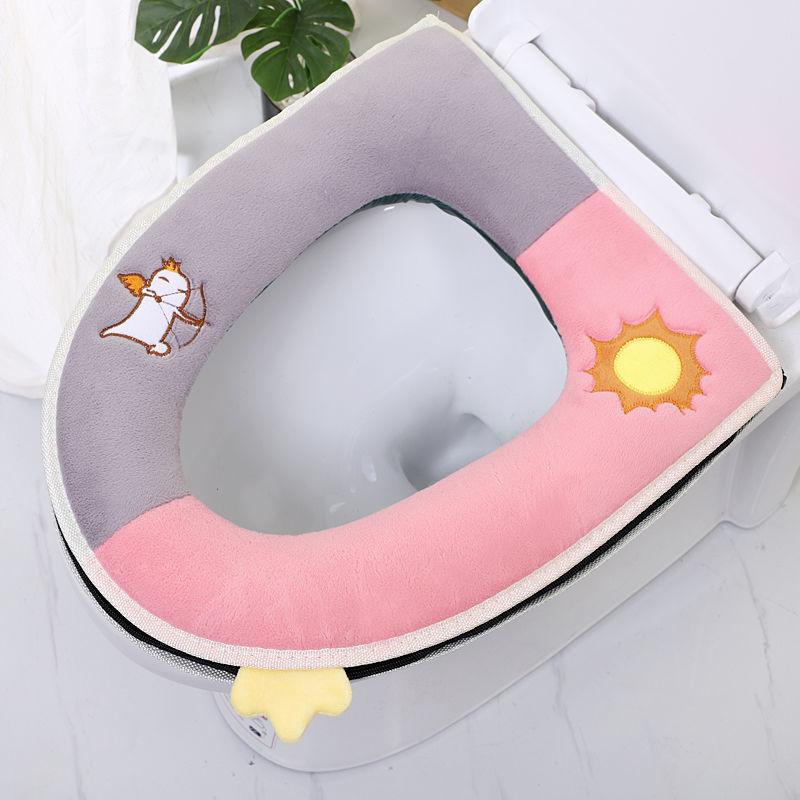 Toilet Toilet Seat Four Seasons Universal Household Toilet Cover Cute Waterproof Toilet Cushion Thickening