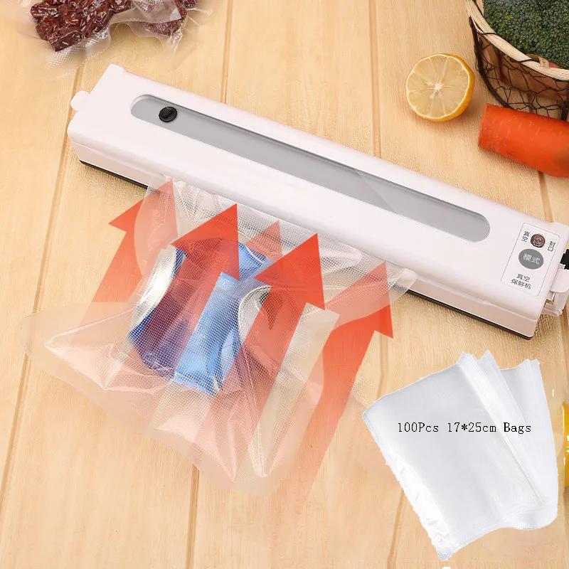 Best Food Vacuum Sealer 220V/110V Automatic Commercial Household Food Vacuum Sealer Packaging Machine Include Bags