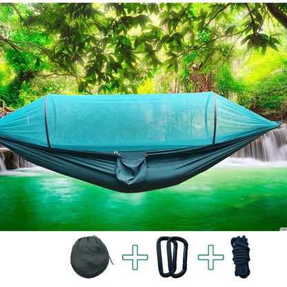 Parachute Cloth Hammock Double Automatic Speed Opening Mosquito Net Hammock Double Hammock Outdoor Products