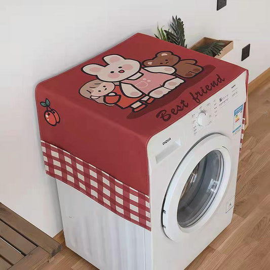 Drum Washing Machine Cover Waterproof Sun Protection Cover Double Door Refrigerator Cover Towel Oven Cover Dust Towel Microwave Oven