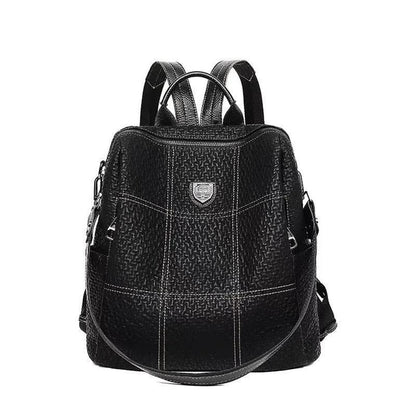 Leather Backpack Ladies Premium Western Style Backpack Soft Leather Large Capacity Travel School Bag