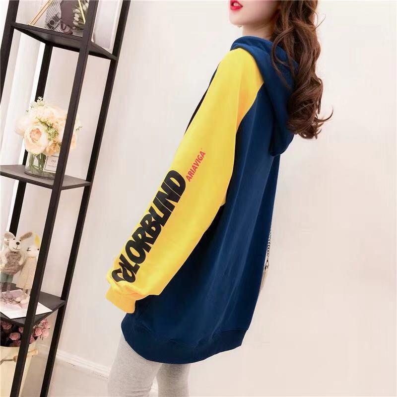 Hooded Top Spring and Autumn Sweater Women's Cotton Sweatshirt Wild Large Size Long Sleeve Warm