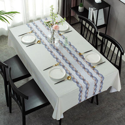 Nordic Table Cloth Waterproof, Oil-proof and Scald-proof Disposable Rectangular Pvc Coffee Table Cloth Table Mat Cloth Art Desk Table Mat