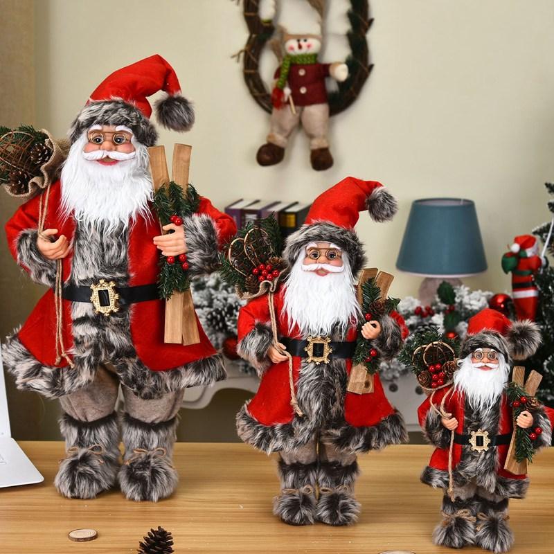 Christmas Decoration Ornaments Red Santa Claus Doll Dolls Home Plush Toys Window Christmas Supplies