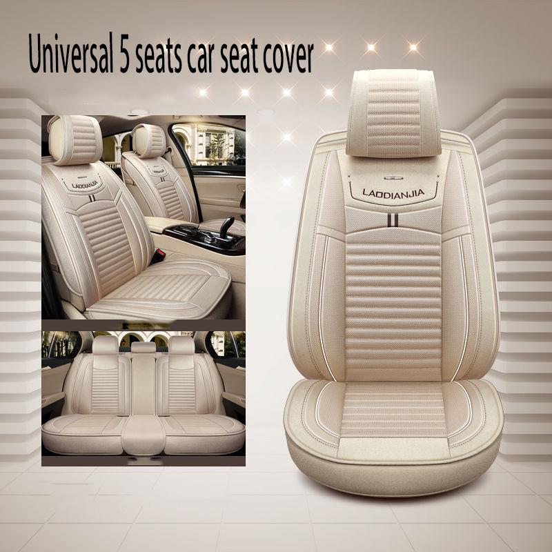 Car seat cover Waterproof Car Seat Cover Universal 5 set Auto Seat Cushion Leather 5 seats Universal