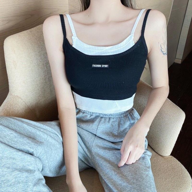 All-match Sports Vest Underwear Women's Bottoming Tube Top Slim Fit Slim Suspender Top