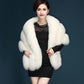 Autumn Winter Faux Fur Shawl Coat Women's Cheongsam Wedding Capes with  Slim Fit  Faux Fox Fur Warm Shawls and Wraps