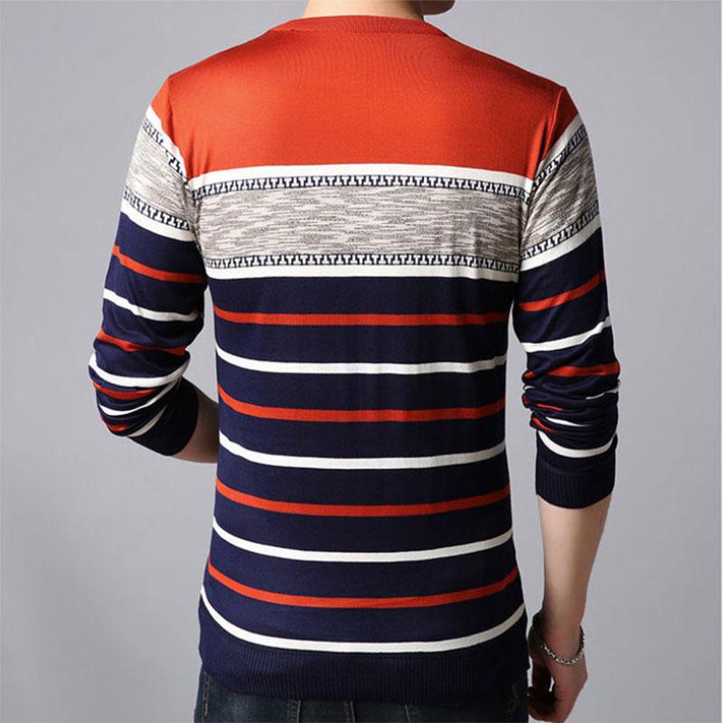 Men's Thin Sweater Autumn and Winter Casual Round Neck Bottoming Shirt Sweater Pullover